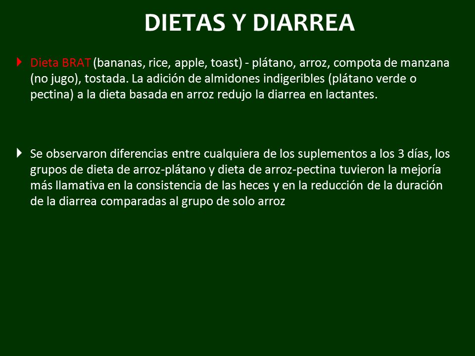 Dieta bebe 18 meses con diarrea